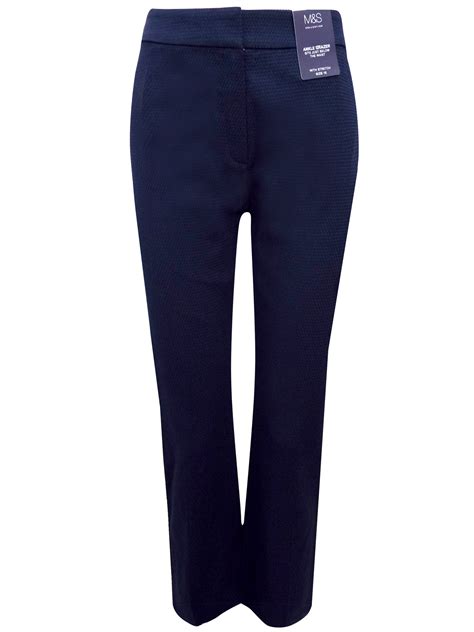 m&s ladies navy blue trousers.